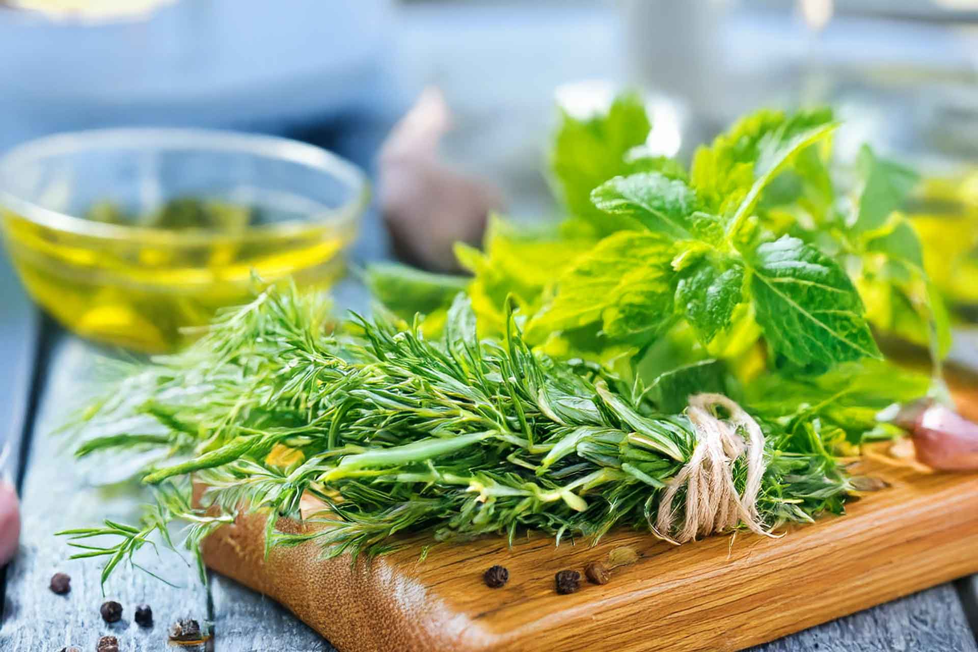 Leckere Kräuter für die Küche