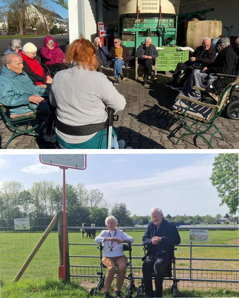 SCHÖNES LEBEN Tagespflege Erftstadt Tagesablauf Ausflug ins Grüne, Bauernhof und Co.