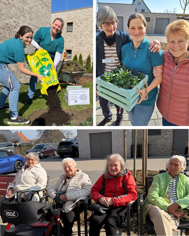 Blumen pflanzen Alzheimer-Aktion Stadt Wolfsburg März 2026